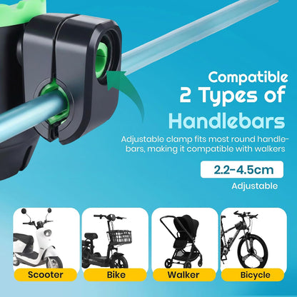 2-in-1 Cup Holder with Phone Holder for Stroller, Bike & Wheelchair