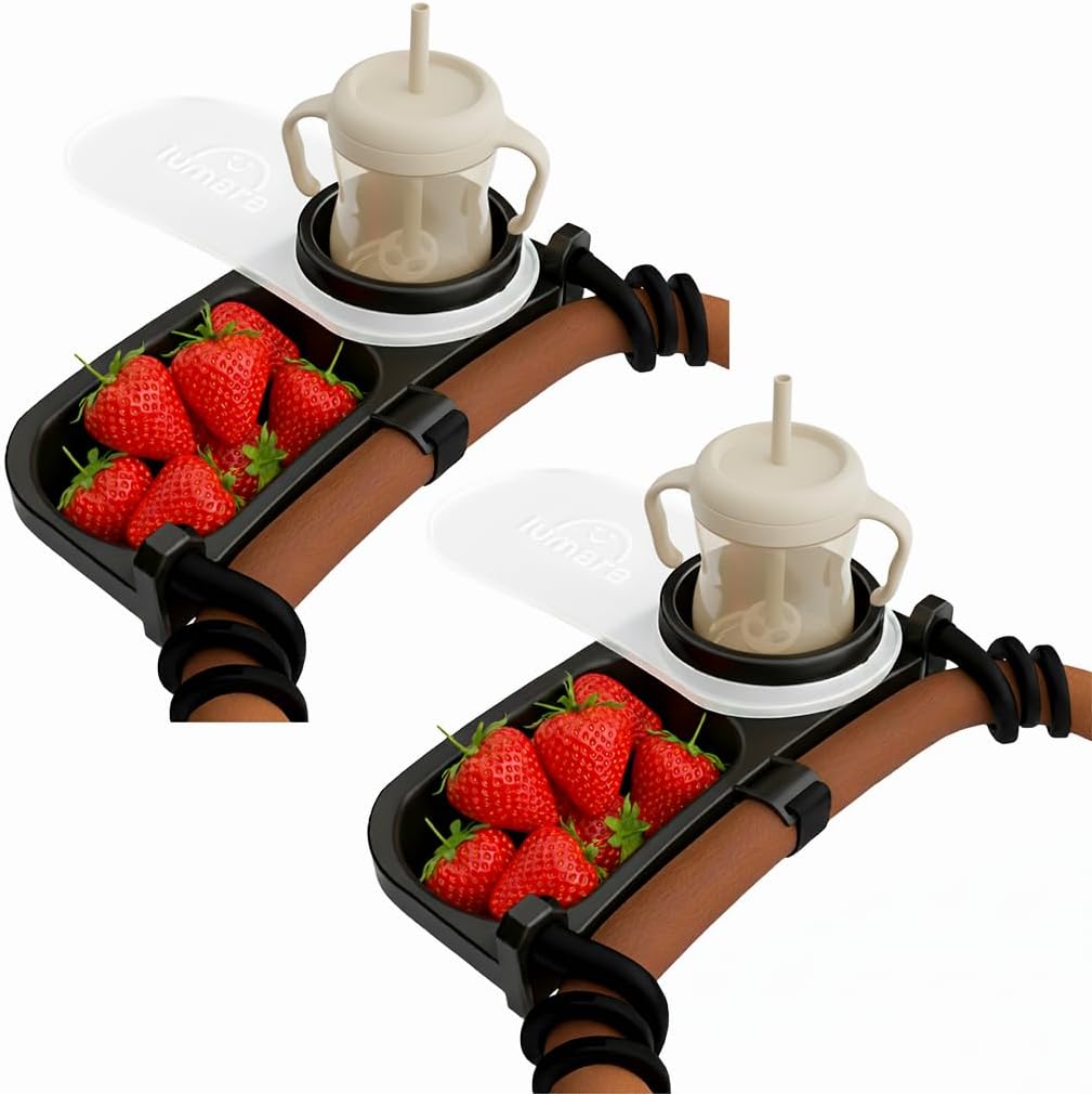 Universal Stroller Snack Tray - Pack of 2 Stroller Bumper Bar