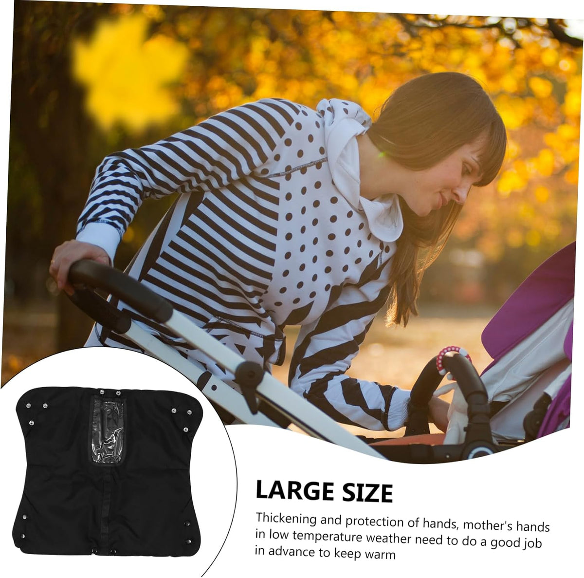 Outdoor Winter Warm Gloves Thick Windproof Handmuffs for Ster Cozy Oxford Freeze Protection for Parents