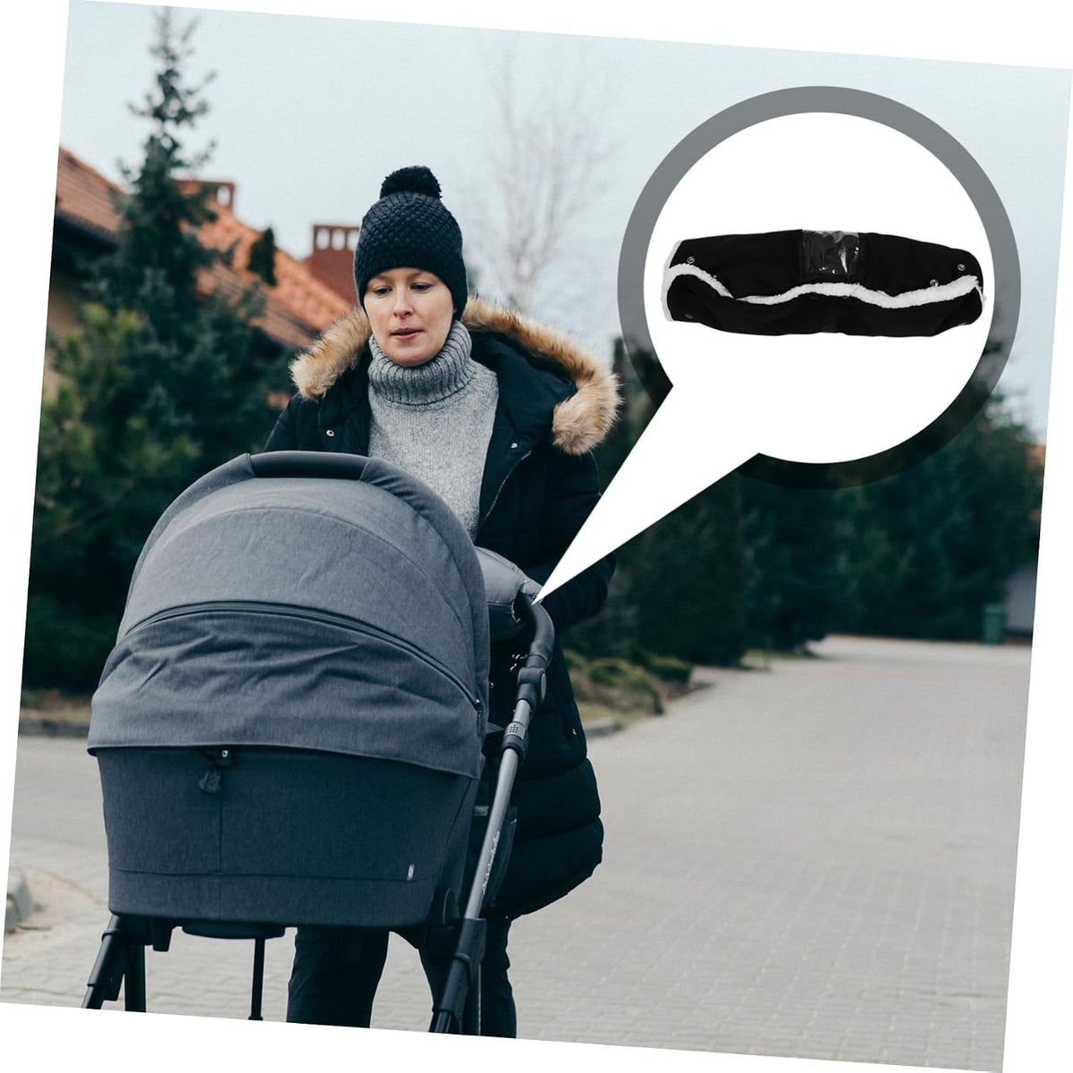 Outdoor Winter Warm Gloves Thick Windproof Handmuffs for Ster Cozy Oxford Freeze Protection for Parents
