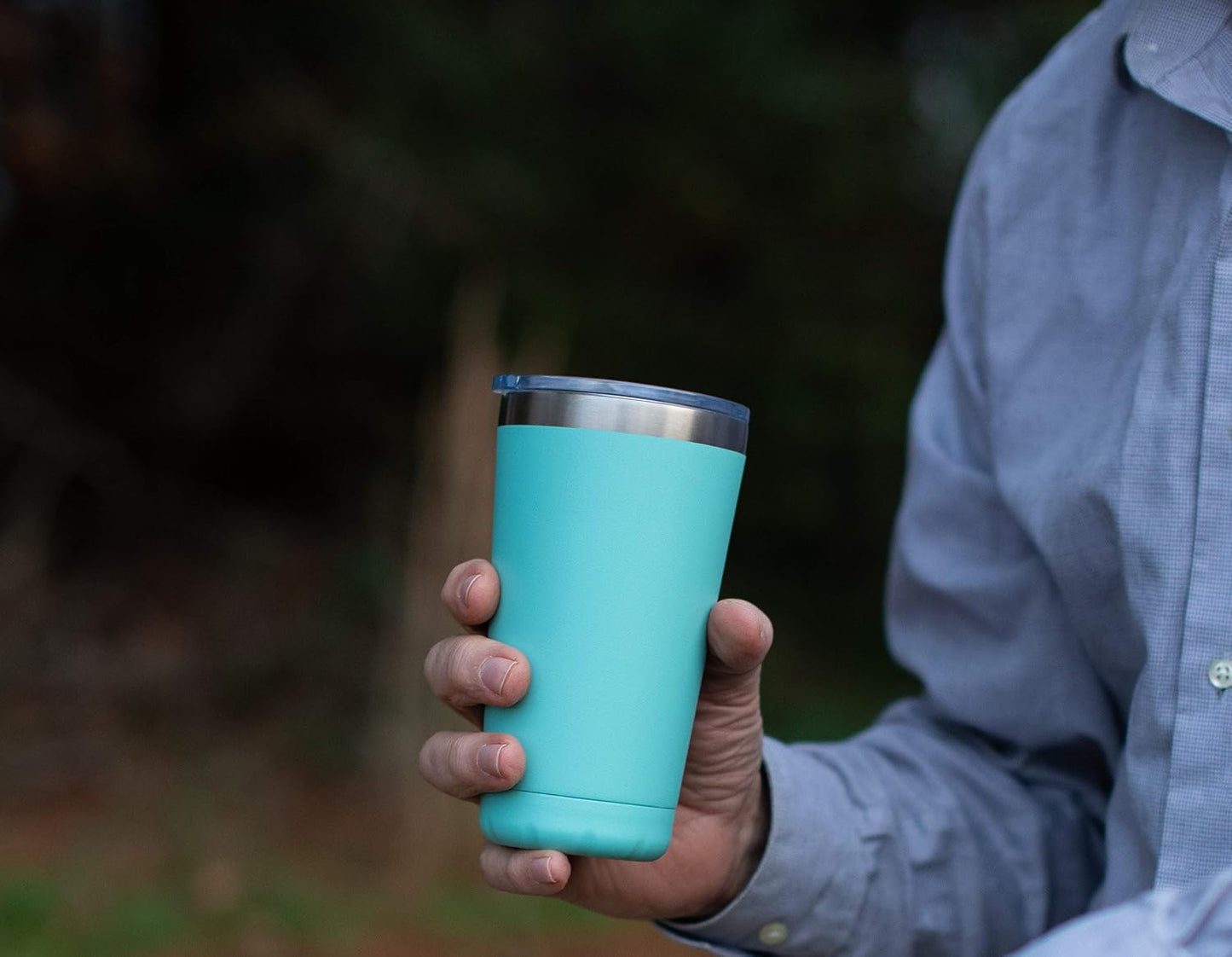 Best Insulated Tumbler Double Walled - Keep Drinks Hot or Cold - Travel Tumbler Thermal Cups - Vacuum, Stainless Steel - Easy Grip Cup for Coffee, Iced Drinks - 20 oz (Black)