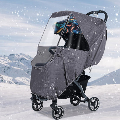 Universal Baby Stroller Cold Weather Shield Outdoor Pram Rain Cover