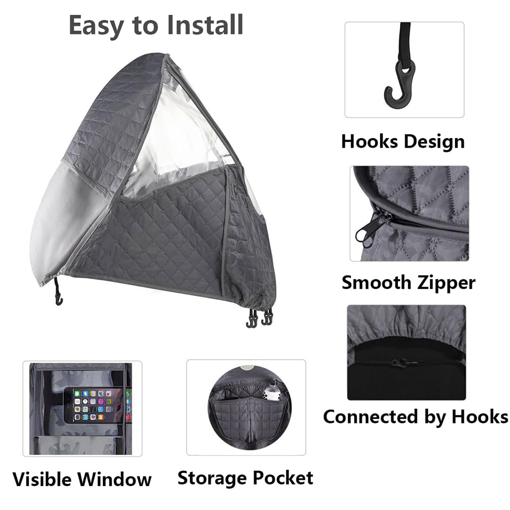 Universal Baby Stroller Cold Weather Shield Outdoor Pram Rain Cover