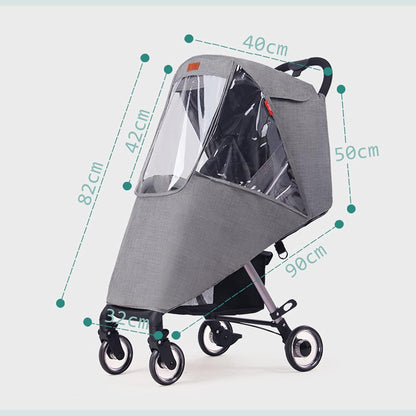 Universal Baby Stroller Cold Weather Shield Outdoor Pram Rain Cover