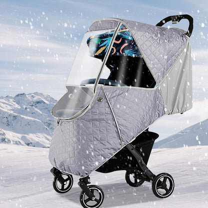 Universal Baby Stroller Cold Weather Shield Outdoor Pram Rain Cover
