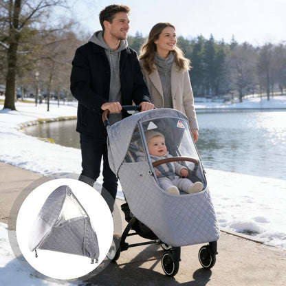 Universal Baby Stroller Cold Weather Shield Outdoor Pram Rain Cover