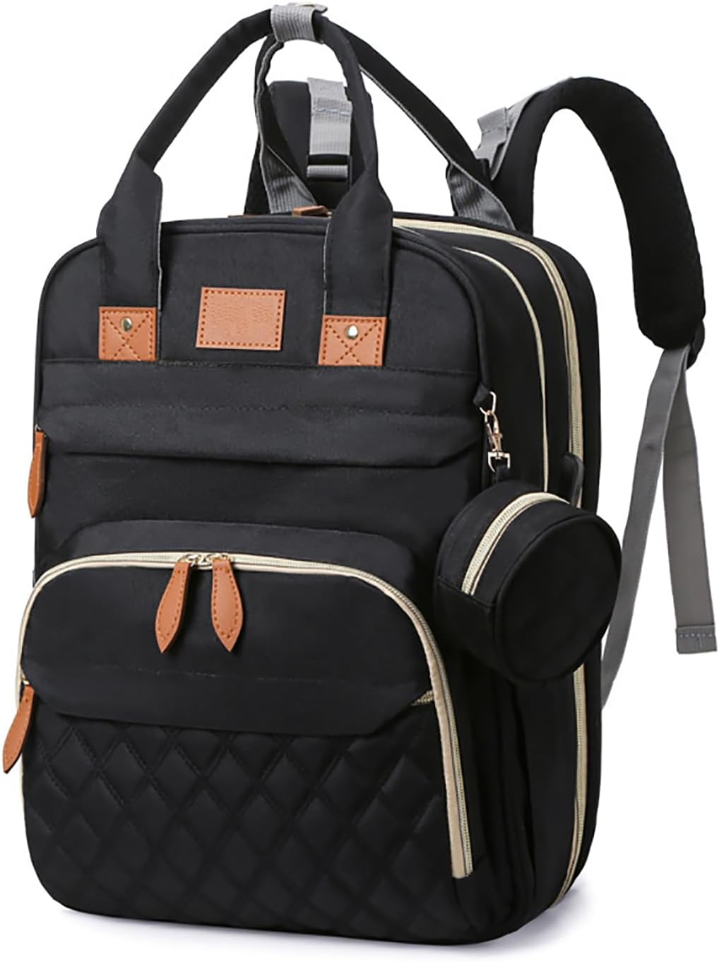 BosiBozi Baby Diaper Bag Backpack, Waterproof & Multi-Functional Baby Bag for Moms Dads, Travel Diaper Bag with Insulated Pockets & Pacifier Case