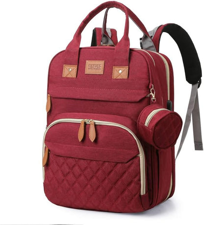 BosiBozi Baby Diaper Bag Backpack, Waterproof & Multi-Functional Baby Bag for Moms Dads, Travel Diaper Bag with Insulated Pockets & Pacifier Case