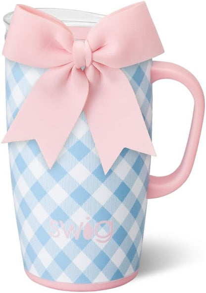 22oz Insulated Travel Mug with Handle & Lid, Pagoda Paradise | Triple Insulated Stainless Steel - Handle & Lid Included - Keeps Coffee Hot or Cold - Cup Holder Friendly