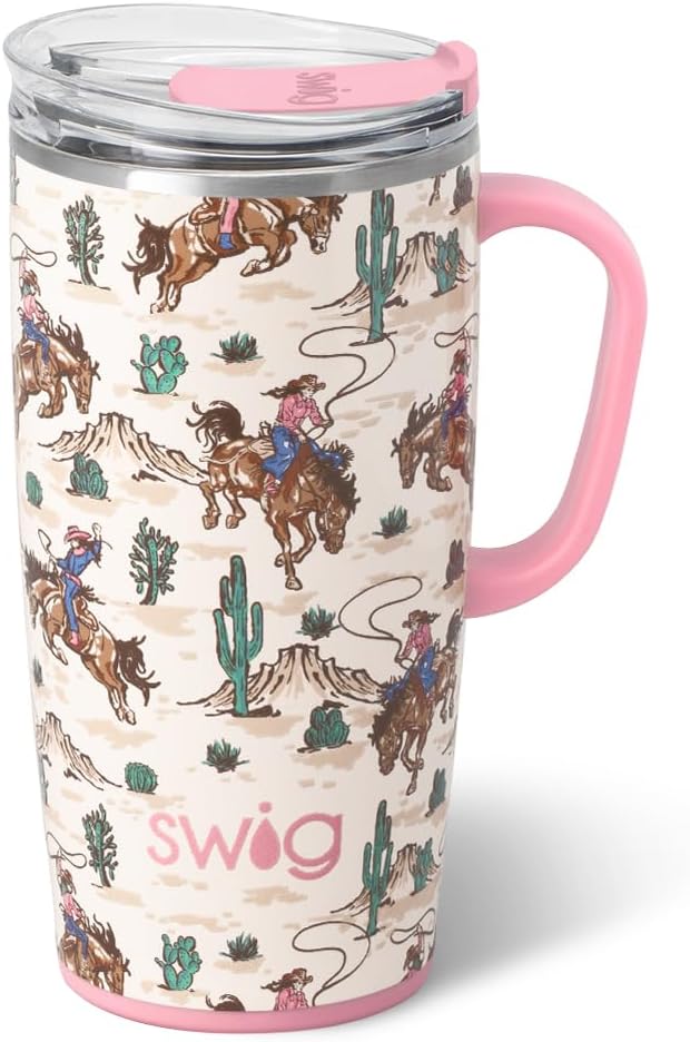 22oz Insulated Travel Mug with Handle & Lid, Pagoda Paradise | Triple Insulated Stainless Steel - Handle & Lid Included - Keeps Coffee Hot or Cold - Cup Holder Friendly