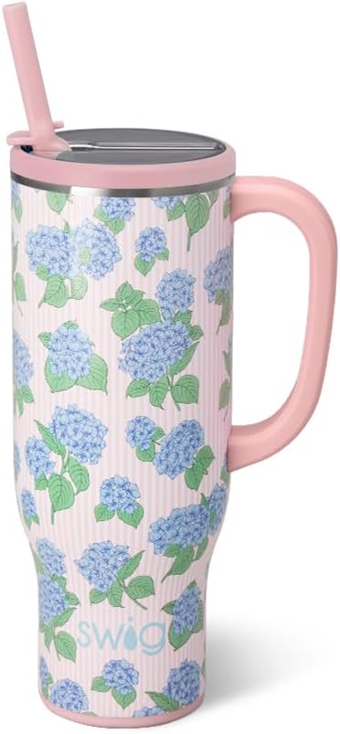 22oz Insulated Travel Mug with Handle & Lid, Pagoda Paradise | Triple Insulated Stainless Steel - Handle & Lid Included - Keeps Coffee Hot or Cold - Cup Holder Friendly