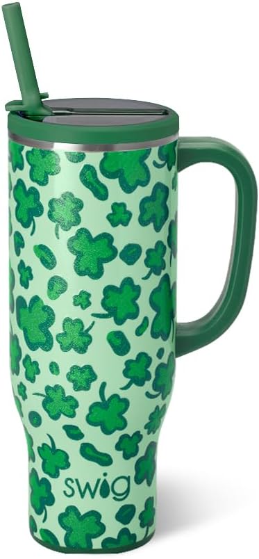 22oz Insulated Travel Mug with Handle & Lid, Pagoda Paradise | Triple Insulated Stainless Steel - Handle & Lid Included - Keeps Coffee Hot or Cold - Cup Holder Friendly
