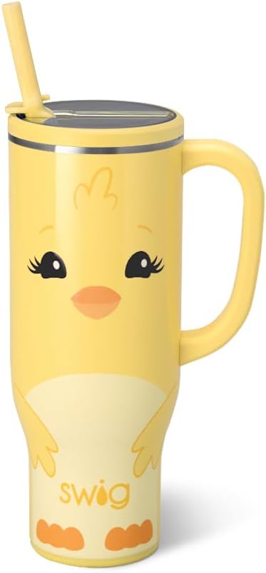 22oz Insulated Travel Mug with Handle & Lid, Pagoda Paradise | Triple Insulated Stainless Steel - Handle & Lid Included - Keeps Coffee Hot or Cold - Cup Holder Friendly