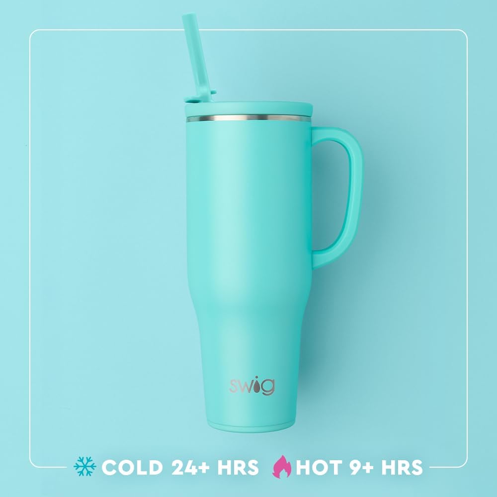 22oz Insulated Travel Mug with Handle & Lid, Pagoda Paradise | Triple Insulated Stainless Steel - Handle & Lid Included - Keeps Coffee Hot or Cold - Cup Holder Friendly