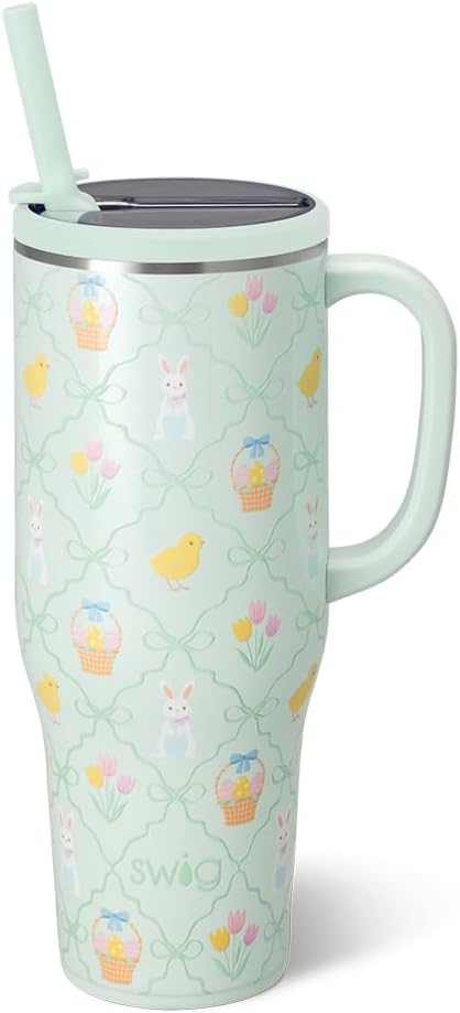 22oz Insulated Travel Mug with Handle & Lid, Pagoda Paradise | Triple Insulated Stainless Steel - Handle & Lid Included - Keeps Coffee Hot or Cold - Cup Holder Friendly