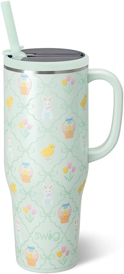 22oz Insulated Travel Mug with Handle & Lid, Pagoda Paradise | Triple Insulated Stainless Steel - Handle & Lid Included - Keeps Coffee Hot or Cold - Cup Holder Friendly