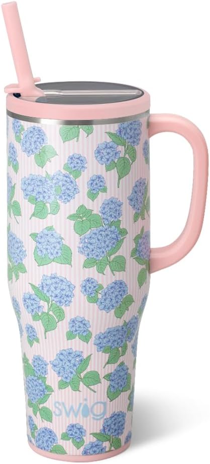 22oz Insulated Travel Mug with Handle & Lid, Pagoda Paradise | Triple Insulated Stainless Steel - Handle & Lid Included - Keeps Coffee Hot or Cold - Cup Holder Friendly