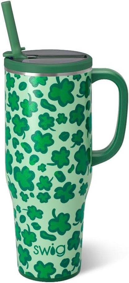 22oz Insulated Travel Mug with Handle & Lid, Pagoda Paradise | Triple Insulated Stainless Steel - Handle & Lid Included - Keeps Coffee Hot or Cold - Cup Holder Friendly