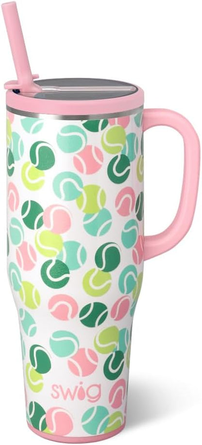 22oz Insulated Travel Mug with Handle & Lid, Pagoda Paradise | Triple Insulated Stainless Steel - Handle & Lid Included - Keeps Coffee Hot or Cold - Cup Holder Friendly