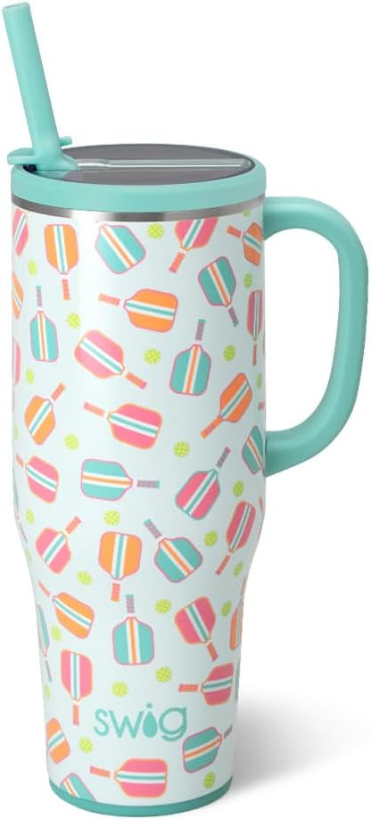 22oz Insulated Travel Mug with Handle & Lid, Pagoda Paradise | Triple Insulated Stainless Steel - Handle & Lid Included - Keeps Coffee Hot or Cold - Cup Holder Friendly