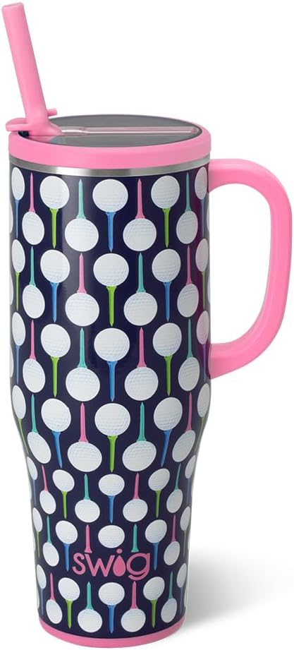 22oz Insulated Travel Mug with Handle & Lid, Pagoda Paradise | Triple Insulated Stainless Steel - Handle & Lid Included - Keeps Coffee Hot or Cold - Cup Holder Friendly