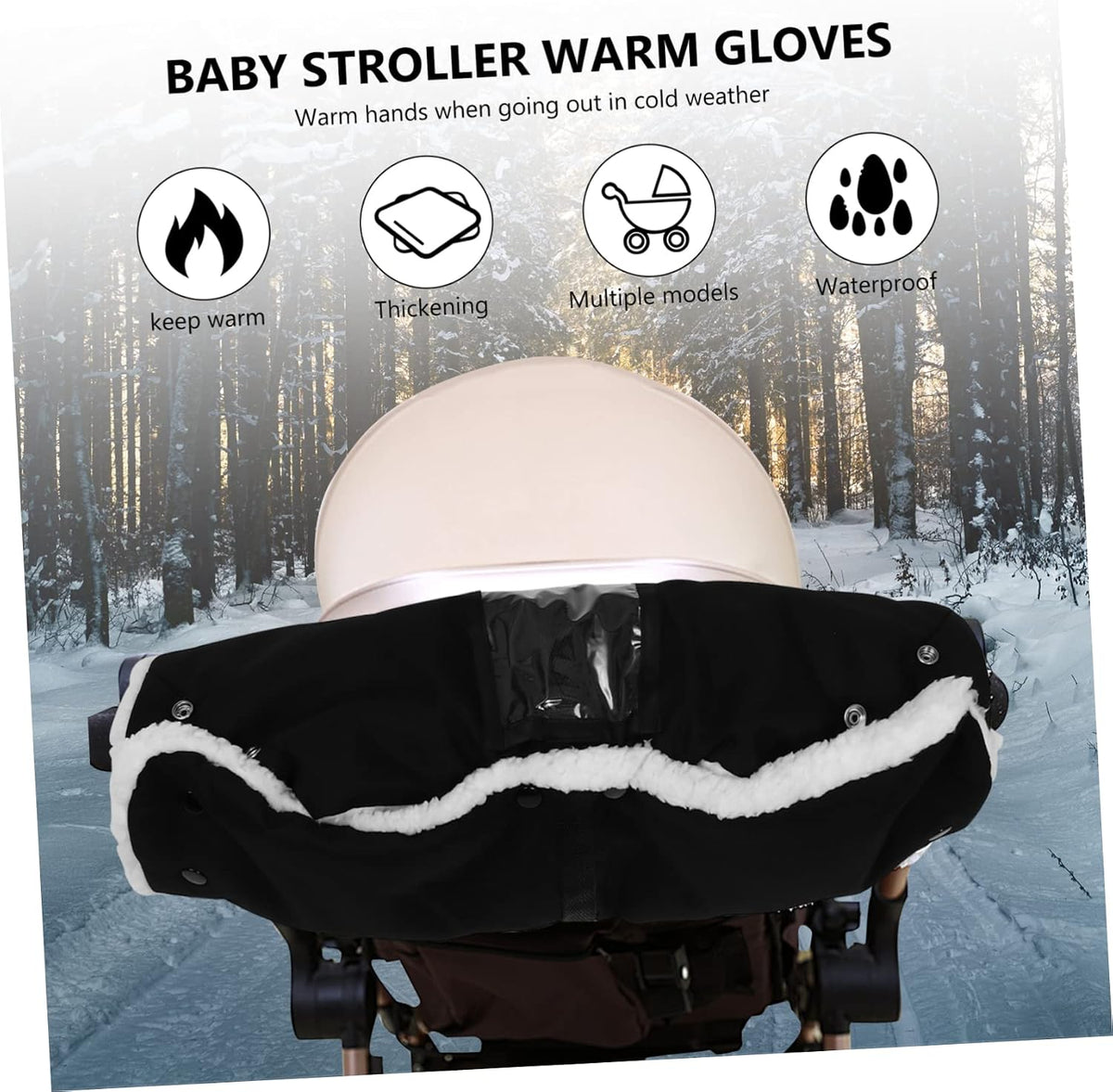 Ster Gloves Hand Muffs for Pram Ster Accessories Pushchair Hand Muff Warm Gloves Pram Hand Muff Winter
