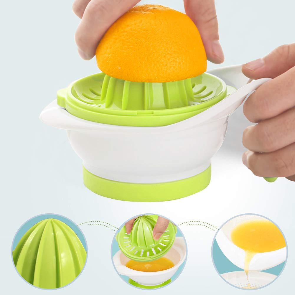 Versatile Baby Food Maker Set - Toddler Food Mills with Mash Bowl, Hand Masher, Citrus Juicer, Grater - Making Homemade Baby Food - Fruits and Vegetables Masher - No BPA ( Green)