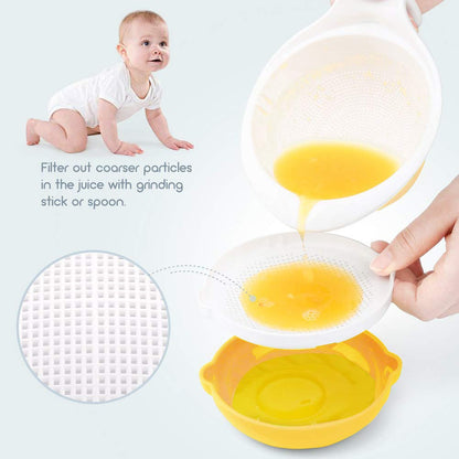 Versatile Baby Food Maker Set - Toddler Food Mills with Mash Bowl, Hand Masher, Citrus Juicer, Grater - Making Homemade Baby Food - Fruits and Vegetables Masher - No BPA ( Green)