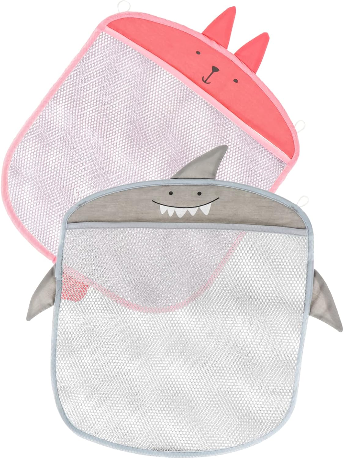 2pcs Wall-Mounted Bath Toy Storage Bag with Suction Cups Waterproof Mesh Organizer for Boys and Girls Bathroom Creative Toy Holder for Easy Cleaning and Quick Drying