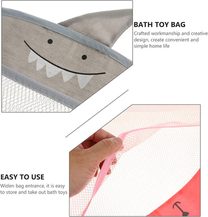 2pcs Wall-Mounted Bath Toy Storage Bag with Suction Cups Waterproof Mesh Organizer for Boys and Girls Bathroom Creative Toy Holder for Easy Cleaning and Quick Drying
