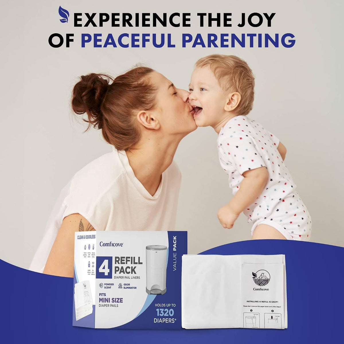 Refills Compatible with DEKOR MINI Diaper Pails | 4 Pack | Extra Thick Diaper Pail Refill Liners | Fresh Scent | Easy to Replace and Dispose of Diaper Bag | Odorless Baby Diapers Disposal