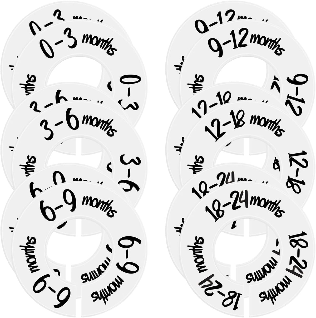 12 PCS Baby Closet Dividers,Clothes Size Organizer,Clothes Size Organizer