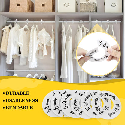 12 PCS Baby Closet Dividers,Clothes Size Organizer,Clothes Size Organizer