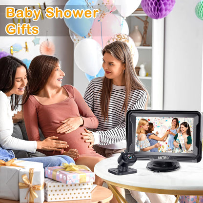 Baby Car Camera Easy Install: Clear Night Vision 2Mins Plug-Play Backseat Camera 360 Rotation Rear Facing Car Baby Monitor with Camera