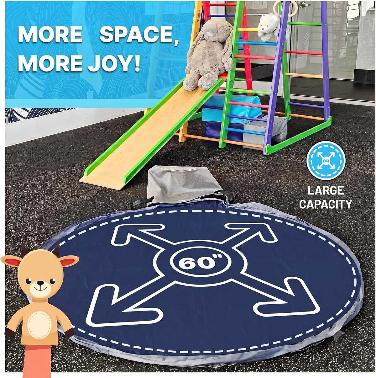 Portable Toy Storage & Play Mat - Toy Organizer - Toy Bag for Kids