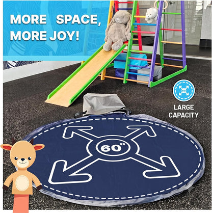 Portable Toy Storage & Play Mat - Toy Organizer - Toy Bag for Kids