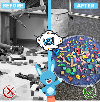 Portable Toy Storage & Play Mat - Toy Organizer - Toy Bag for Kids