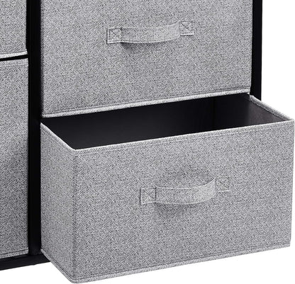 Bedroom Closet Organizer with 5-Fabric Storage Drawers for Clothes Storage, White