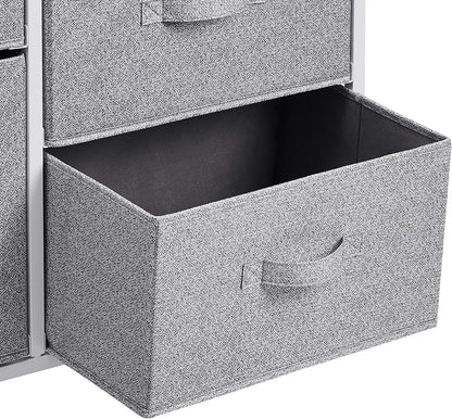 Bedroom Closet Organizer with 5-Fabric Storage Drawers for Clothes Storage, White