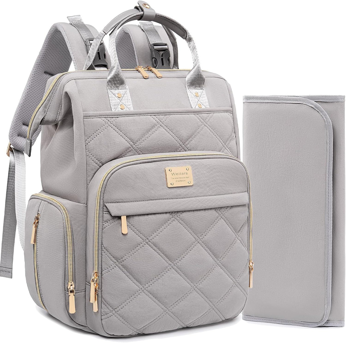 Diaper Bag Backpack Large Baby Diaper Bag with Changing Pad Green