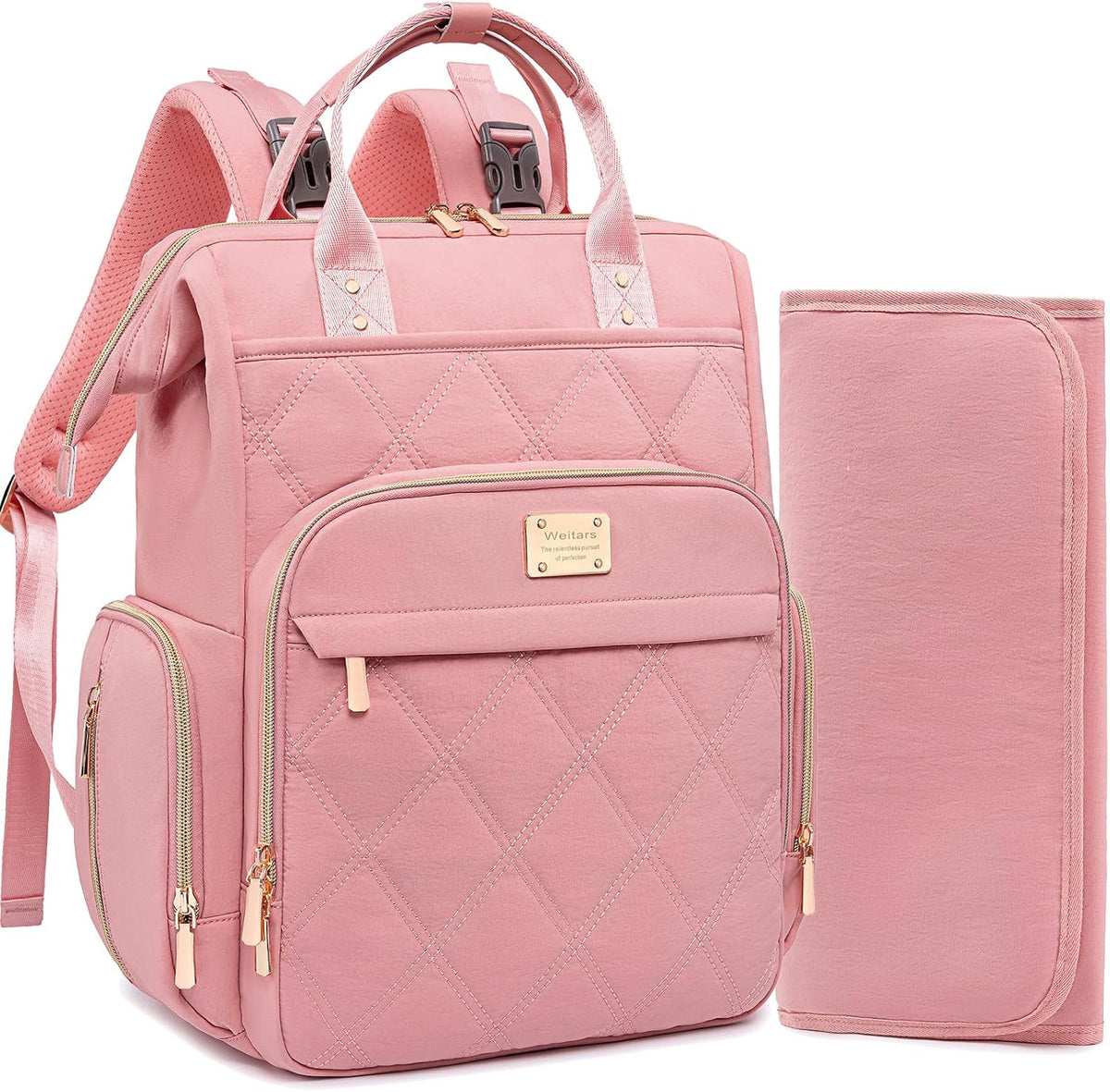 Diaper Bag Backpack Large Baby Diaper Bag with Changing Pad Green
