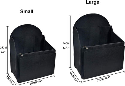 Felt Backpack Organizer Insert,Purse Organizer for Men Women Backpack Rucksack Handbag Shoulder Bag(Black,Large)