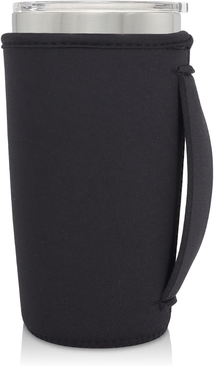 Cup Holder with Handle, 20oz-24oz Tumbler Cups, Tropical | Neoprene, Insulator Bottle Sleeve, Reusable Iced Coffee Sleeve For 30oz - 32oz Large Coffee Cups - Colors B