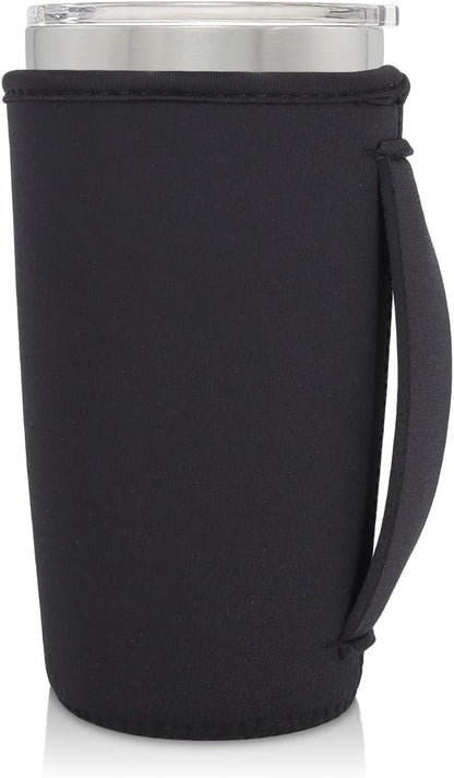 Cup Holder with Handle, 20oz-24oz Tumbler Cups, Tropical | Neoprene, Insulator Bottle Sleeve, Reusable Iced Coffee Sleeve For 30oz - 32oz Large Coffee Cups - Colors B