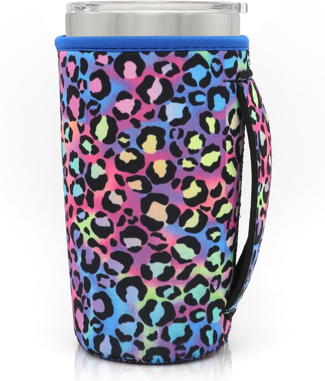 Cup Holder with Handle, 20oz-24oz Tumbler Cups, Tropical | Neoprene, Insulator Bottle Sleeve, Reusable Iced Coffee Sleeve For 30oz - 32oz Large Coffee Cups - Colors B