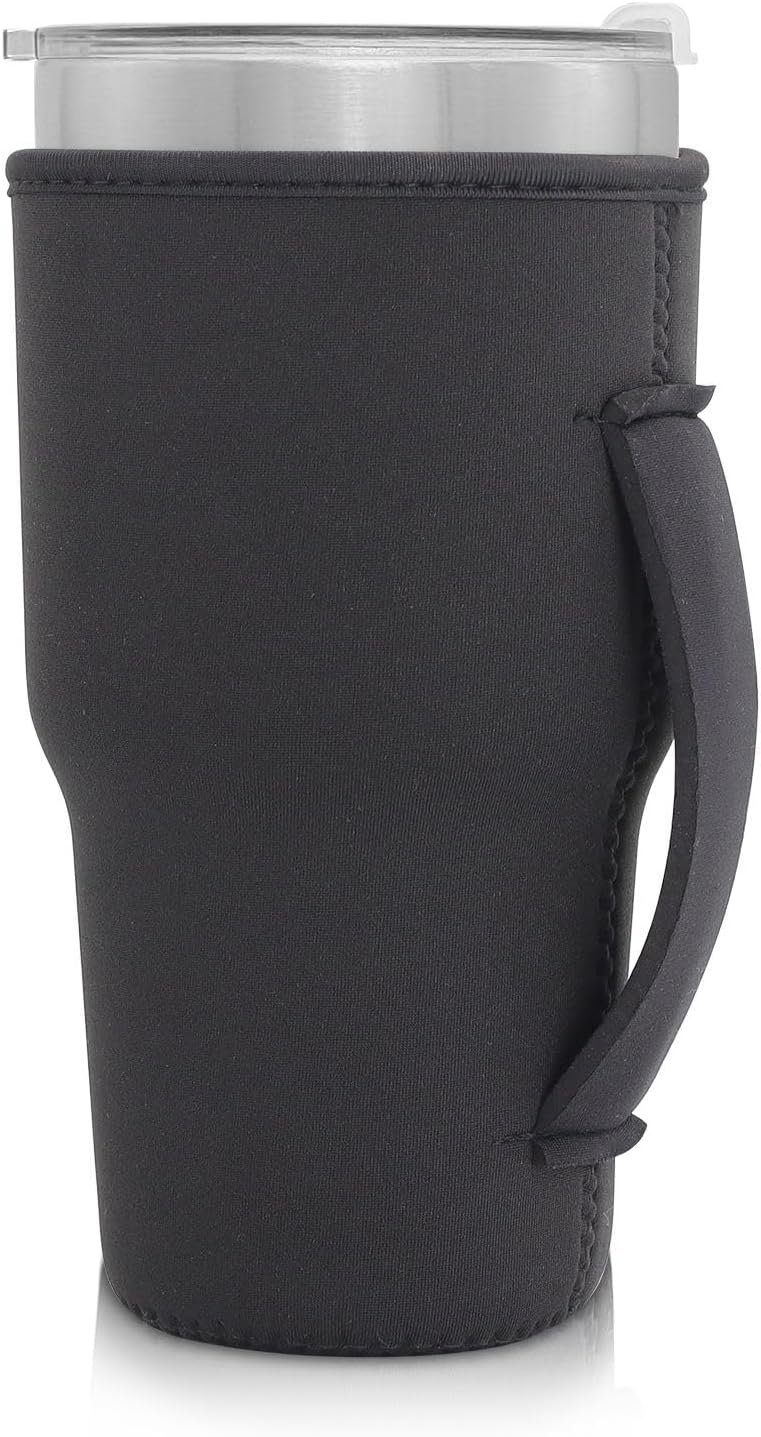 Cup Holder with Handle, 20oz-24oz Tumbler Cups, Tropical | Neoprene, Insulator Bottle Sleeve, Reusable Iced Coffee Sleeve For 30oz - 32oz Large Coffee Cups - Colors B