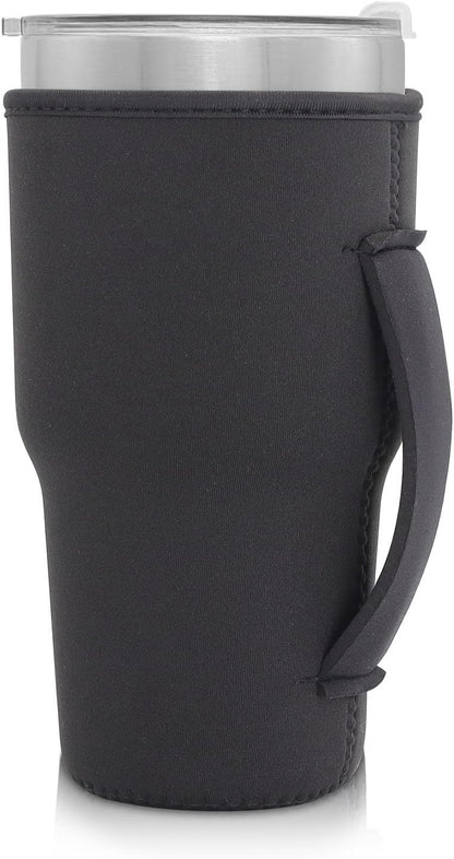 Cup Holder with Handle, 20oz-24oz Tumbler Cups, Tropical | Neoprene, Insulator Bottle Sleeve, Reusable Iced Coffee Sleeve For 30oz - 32oz Large Coffee Cups - Colors B