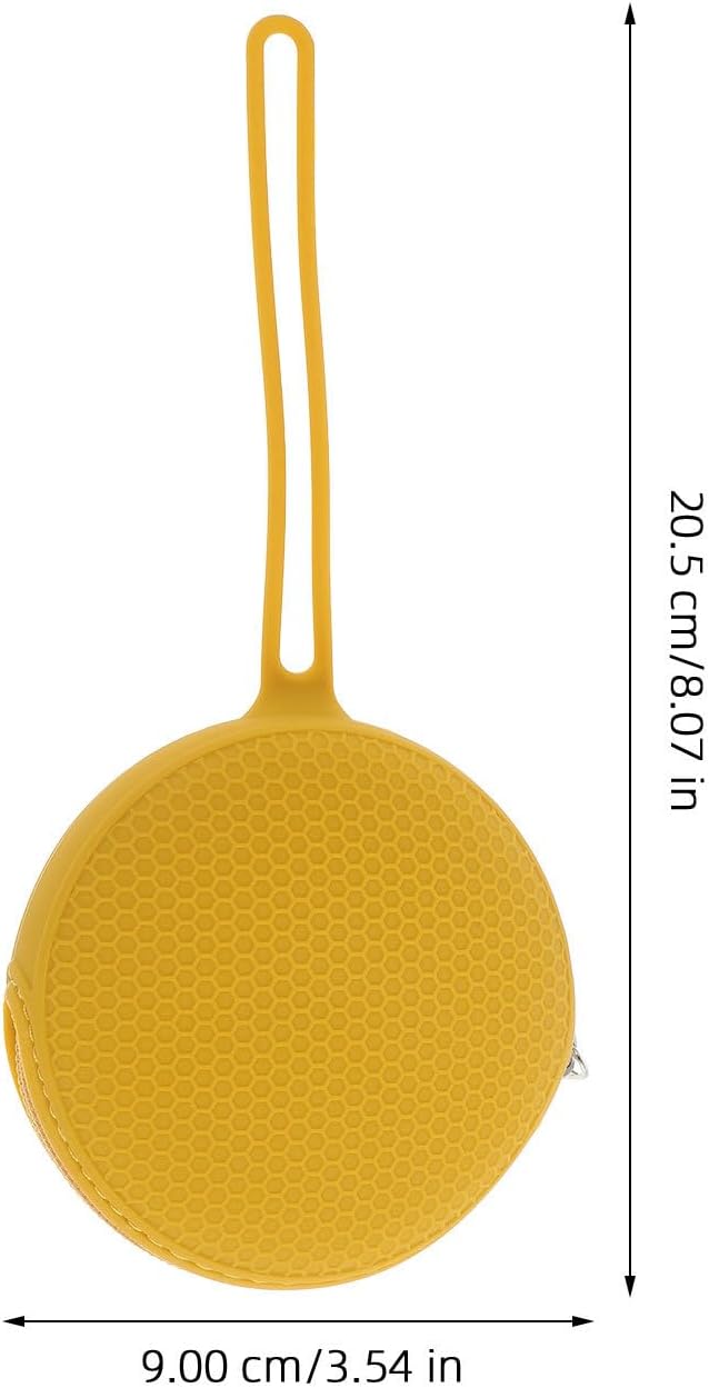 Silicone Storage Bag with Zipper, Portable Dustproof Travel Case Holder for Women, Small Honeycomb Pattern Silicone Packing Container