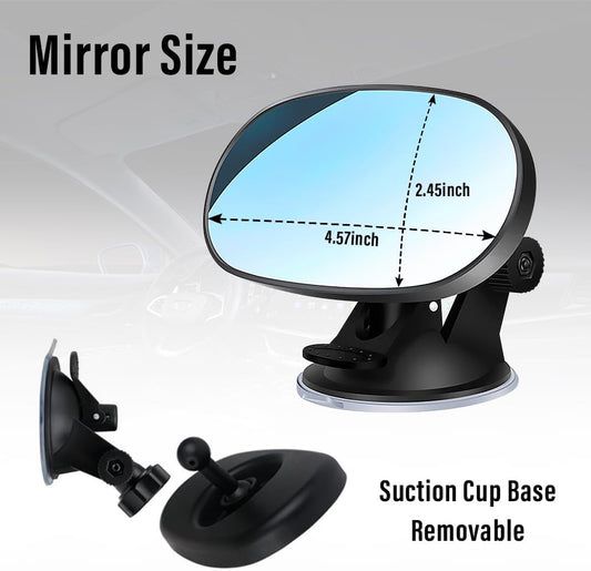 Baby Car Mirror Rear Facing,Suction Cup HD Wide Angle Convex Mirror Car Rearview Mirrors with 360° Adjustable,Essential Interior Accessories Baby Mirrors (Suction cup)