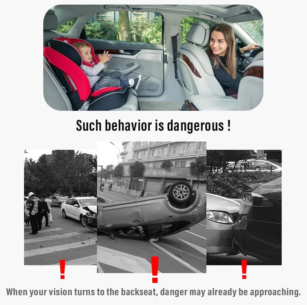 Baby Car Mirror Rear Facing,Suction Cup HD Wide Angle Convex Mirror Car Rearview Mirrors with 360° Adjustable,Essential Interior Accessories Baby Mirrors (Suction cup)